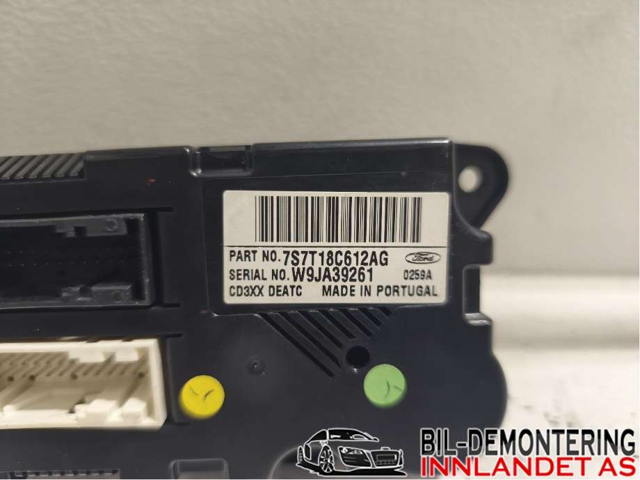Varmeapparat betjening til Ford Mondeo 2007-2010 (Type IV, Fase 1)  (FORD|1676129||7S7T18C612AG)