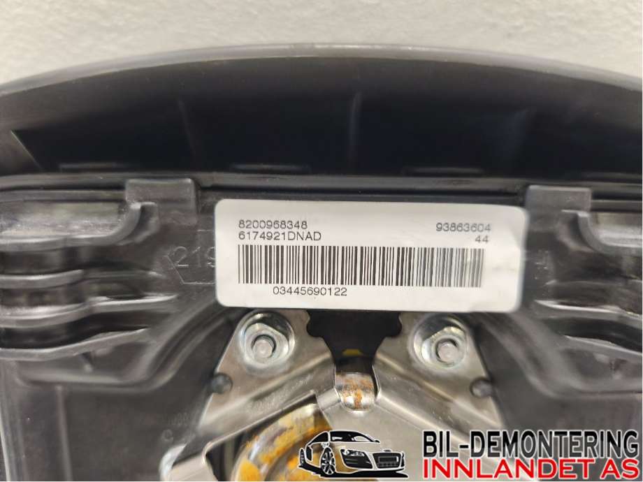 Airbag rattpute til Opel Vivaro A 2006-2014  (93863604||8200968348)