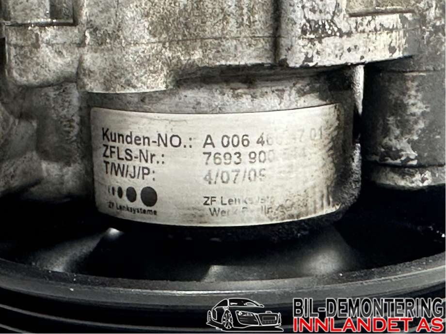 Servo pumpe mekanisk til Mercedes E-Klasse 2009-2013 (Fase 1) (W212) (W212) (MERCEDES|A 006 466 46 01|A 006 466 47 01|)