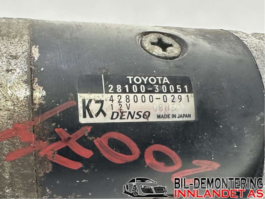 Starter diesel til Toyota Hiace 2007-2012 (Fase 3)  (TOYOTA|2810030051||28100-30051)