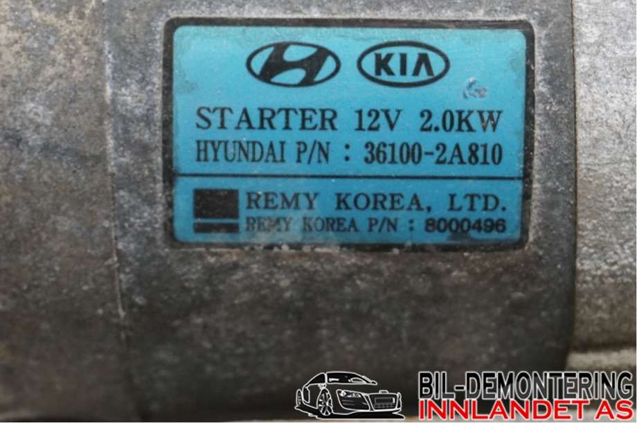 Starter diesel til Hyundai i40 2012-2017 (HYUNDAI|36100 2A810|)