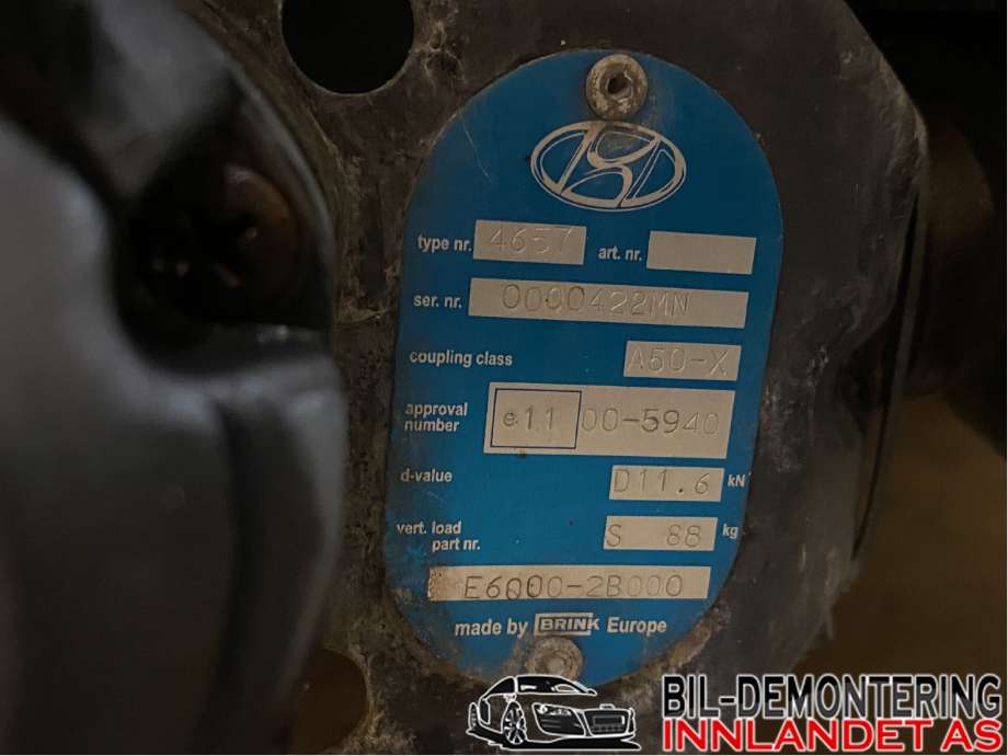 Hengerfeste til Hyundai Santa Fe 2006-2009 (Type II, Fase 1) (HYUNDAI||E6000-2B000)