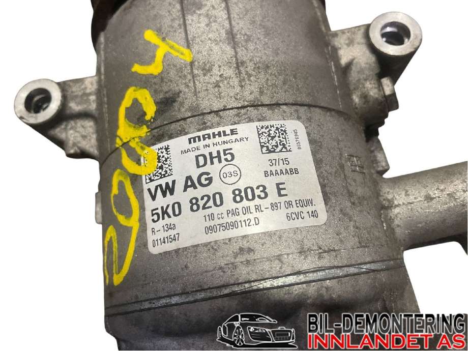 Aircondition kompressor til Škoda Yeti 2014-2017 (Fase 2) (SKODA|5K0 820 803 E|1K0 820 808 F|)