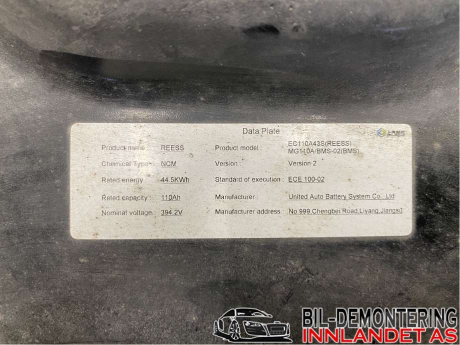Batteripakke elbil til MG ZS EV 2019-2021 (Type I, Fase 1) (MG|10879666|10919977|)