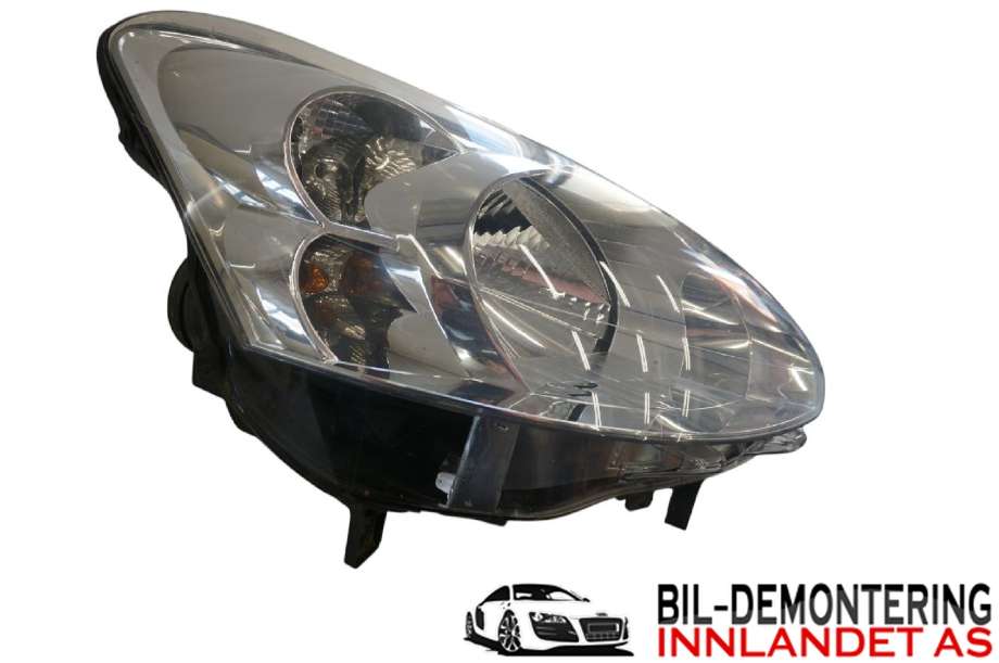 Frontlykt høyre halogen til Peugeot Partner 2008-2015 (Type II, Fase 1) (PEUGEOT|96 772 023 80|)