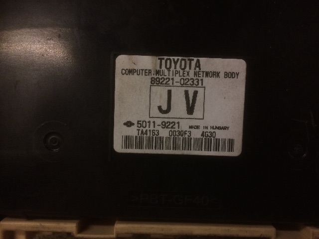 Sikringsboks til Toyota Auris 2013-2015 (Type II, Fase 1)  (82730-12X80A|)