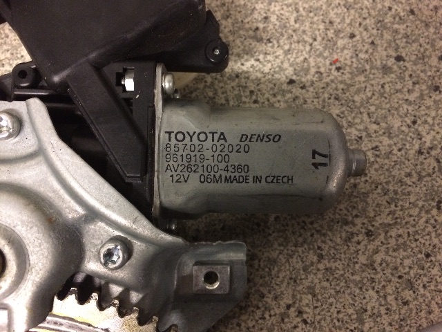 Ruteheis høyre bak til Toyota Auris 2010-2012 (Type I, Fase 2)  (DENSO|85702-02020|)