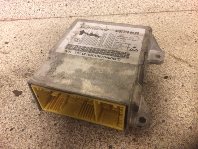 Styreenhet airbag hovedsensor til Mercedes C-Klasse, 2011-2014 (Fase 2) (W204) (W204) (A2048709426)