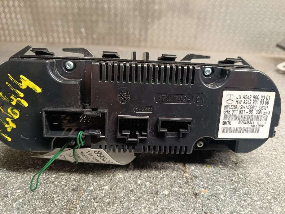 Varmeapparat betjening til Mercedes B-Klasse, electric drive 2014-2018 (W242) (W242) (A2429009301|Q2429010300|)