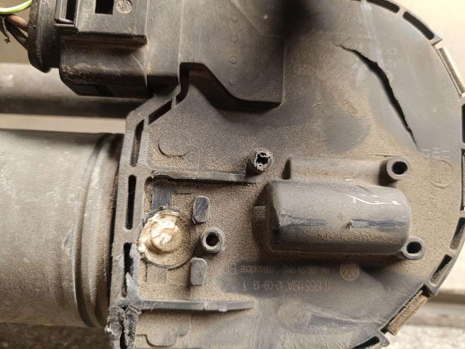 Viskermotor frontrute komplett m/overføring til VW Caddy 2010-2015 (Type III, Fase 2)  (1T1955119A|1T1955023A|)