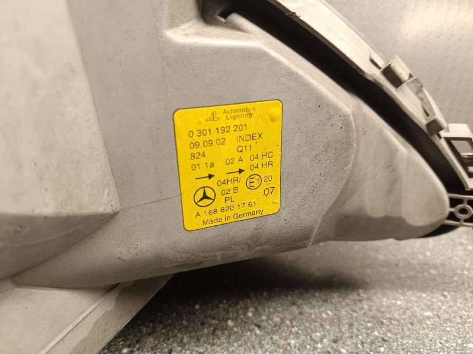 Frontlykt venstre halogen til Mercedes A-Klasse 1998-2004 (W168) (W168) (A1688201761|)