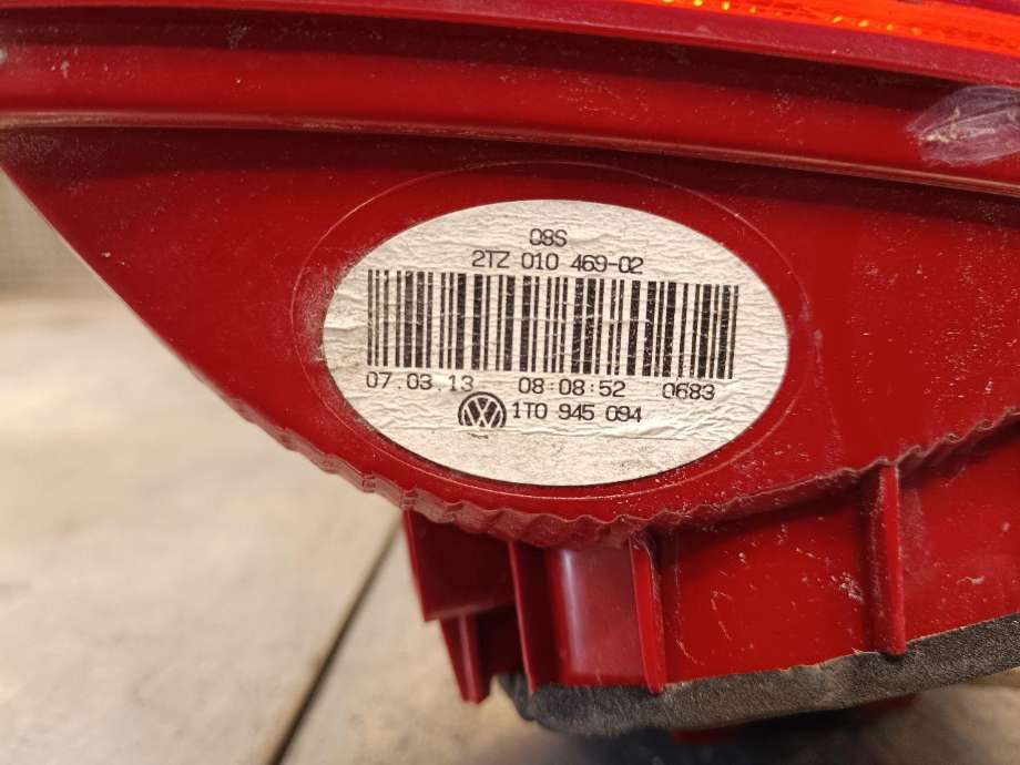 Baklykt høyre indre til VW Touran 2010-2015 (Type I, Fase 3)  (1T0945094|)