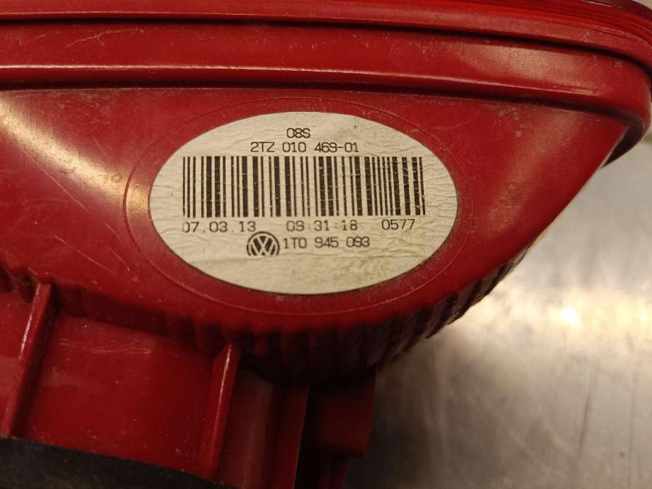 Baklykt venstre indre til VW Touran 2010-2015 (Type I, Fase 3)  (1T0945093|)