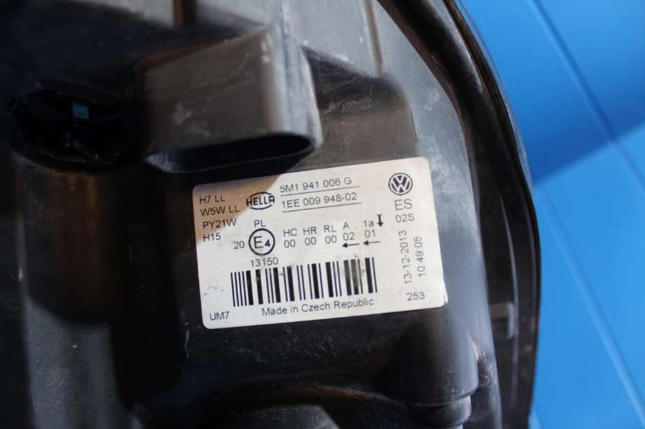 Frontlykt høyre halogen til VW Golf, Plus/Cross 2005-2009 (Fase 1)