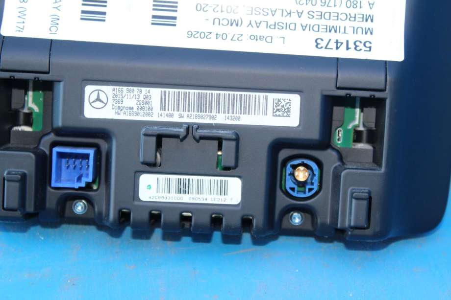 Multimedia display (MCU - Media Controller Unit) til Mercedes A-Klasse 2012-2018 (W176) (W176) 