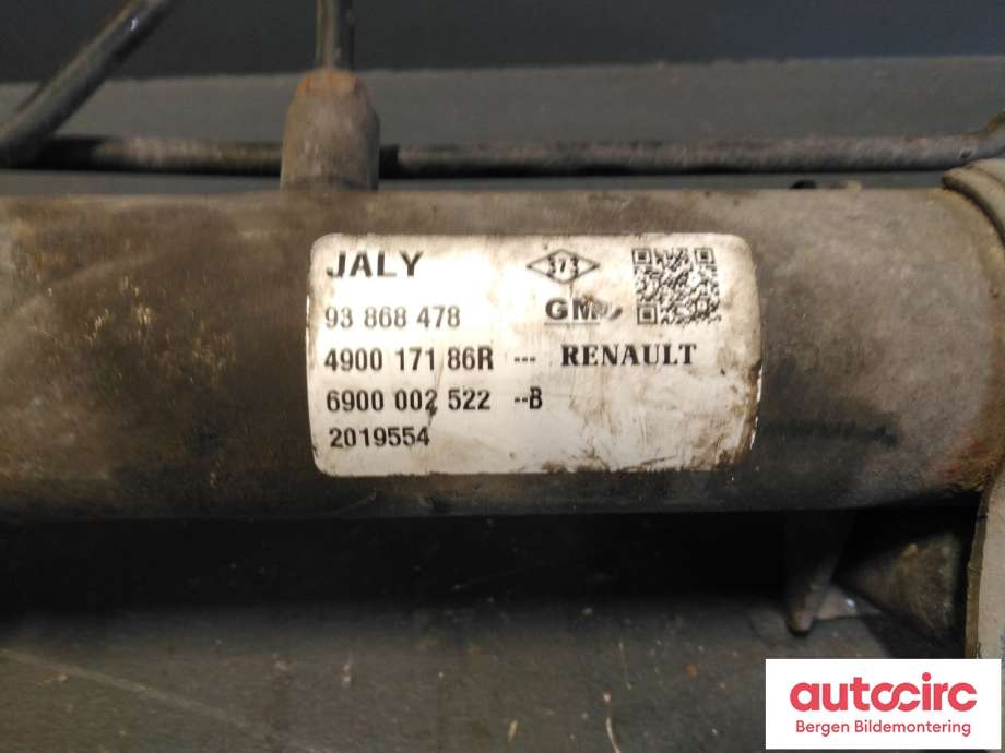 Tannstang til Renault Trafic 2014-->>  (RENAULT|490010171R|)