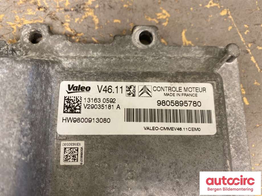 Styreenhet motor til Peugeot 2008 2013-2019 (Type I)  (PEUGEOT|16 101 904 80||9805895780)