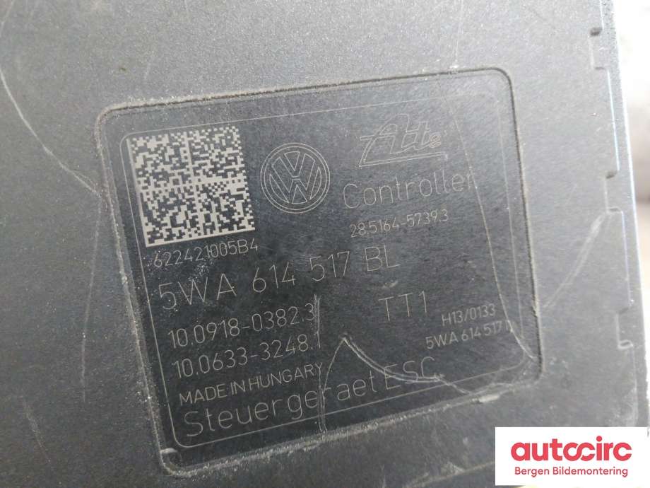 Styreenhet ABS til VW Caddy 2015-2020 (Type III, Fase 3) (VOLKSWAGEN|5WA 614 517 BL|)