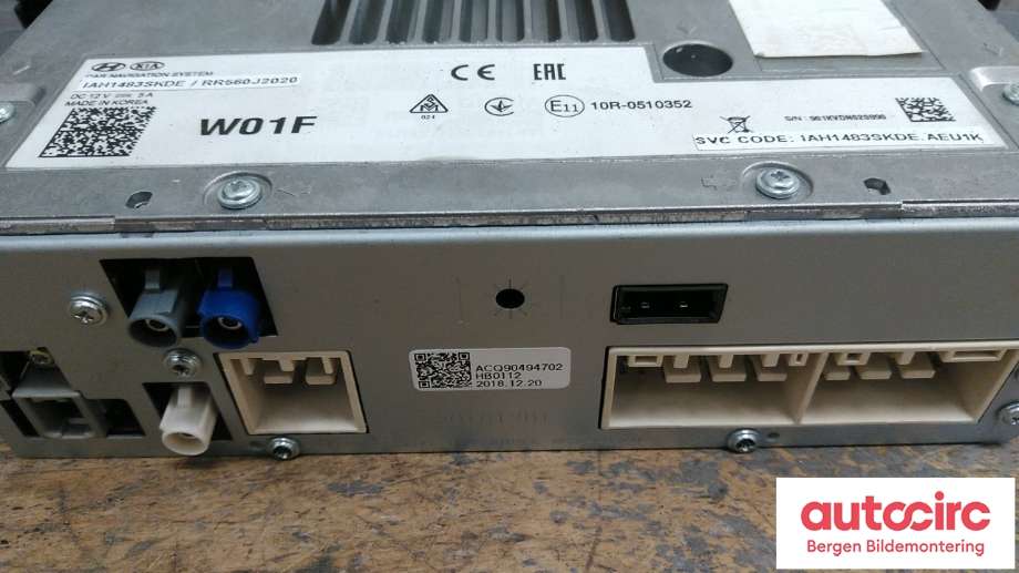 Multimedia display (MCU - Media Controller Unit) til Kia e-Soul 2019-->> (Type III)  (KIA|96560J2020FHV||RR560J2020)