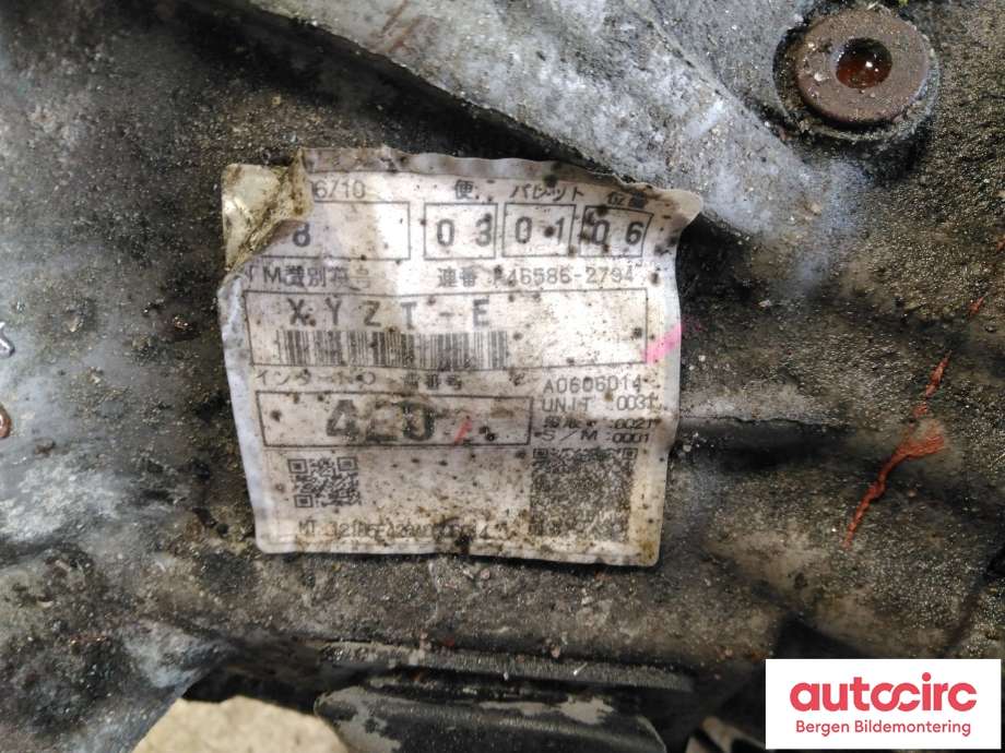 Girkasse manuell 6-trinn til Toyota Avensis 2009-2015 (Type III, Fase 1)  (TOYOTA|3030020A90|)