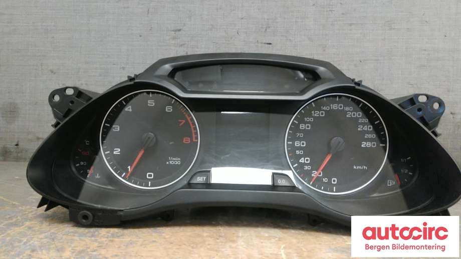 Speedometer til Audi A4 2007-2014 (Type IV) (B8) (B8) (AUDI|8K0 920 930 M|)
