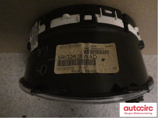 Speedometer til Fiat 500 2008-2020  (FIAT|5RG26JXWAC|5RG26JXWAF|5RG26JXWAD)