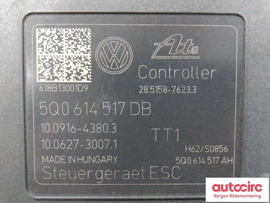 ABS sentral til VW e-Golf 2017-2020 (Fase 2) (VOLKSWAGEN|5Q0 614 517 DB|)