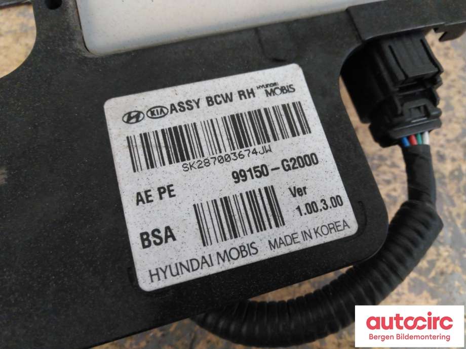Sensor radar til Hyundai Ioniq Electric 2019-->> (Fase 2)  (HYUNDAI|99150G2000|)
