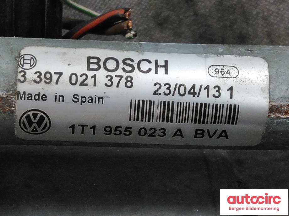 Viskeroverføring til VW Touran 2010-2015 (Type I, Fase 3)  (VOLKSWAGEN|2K1 955 023 J|)