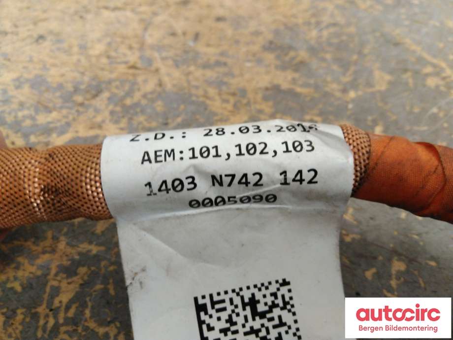 Kabel høy volt (HV) hybrid til VW e-Golf 2014-2017 (Fase 1) (VOLKSWAGEN|5QE 971 475|)