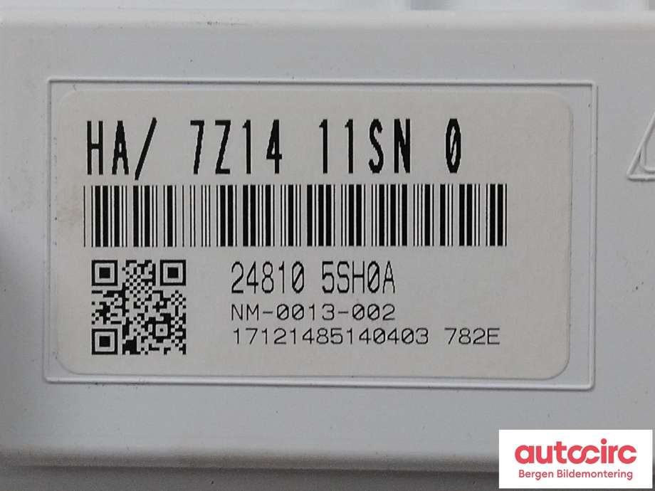 Speedometer til Nissan Leaf 2018-->> (Type II) (NISSAN|248105SH0A||24810 5SH0A)