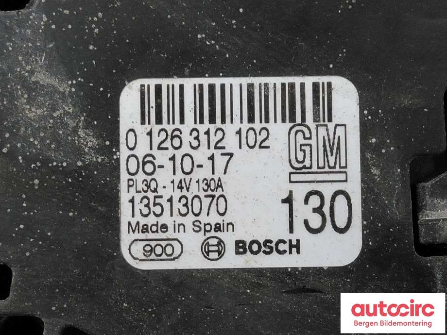 Dynamo til Opel Insignia B 2017-->> (OPEL|13522659||13513070)