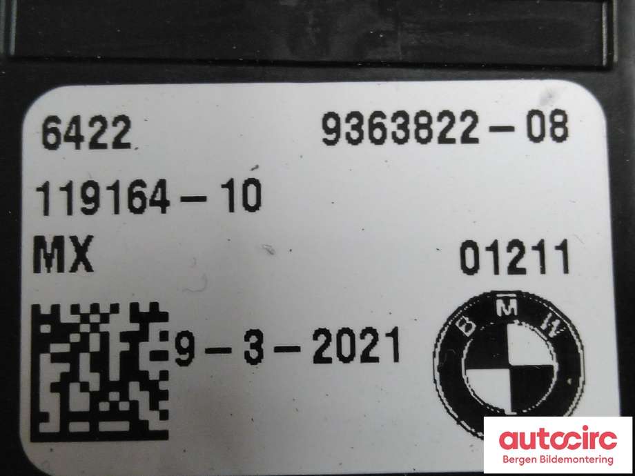 Varmeapparat betjening til BMW X3 2017-->> (G01) (G01) (BMW|61 31 5 A3B BF2|)