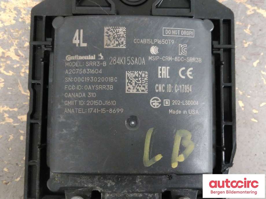 Sensor radar til Nissan Leaf 2018-->> (Type II) (NISSAN|284K15SA0A|)