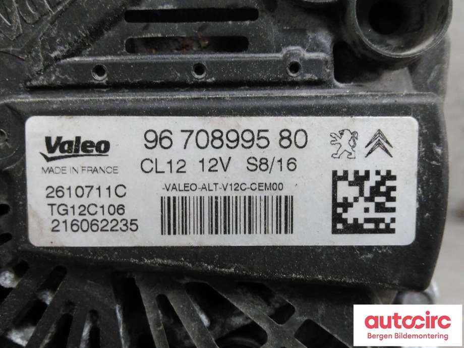 Dynamo til Citroën C4 2011-2017 (Type II)  (CITROEN|98 186 779 80|)