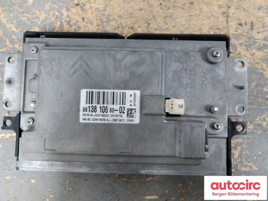 Instrument kjørecomputer til Citroën C4 2011-2017 (Type II)  (CITROEN|98 138 106 80|)