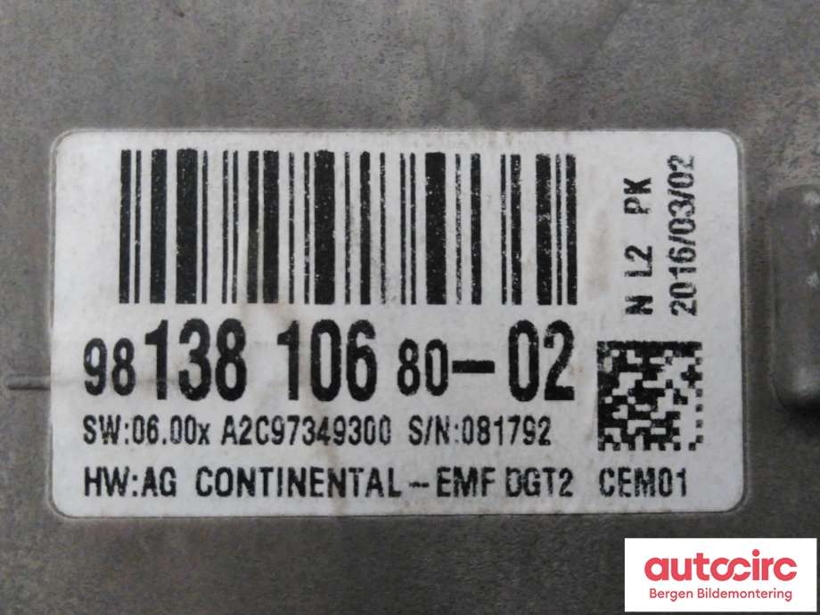 Instrument kjørecomputer til Citroën C4 2011-2017 (Type II)  (CITROEN|98 138 106 80|)