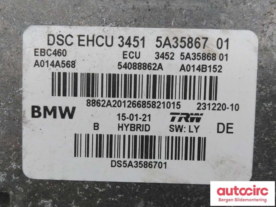 ABS sentral til BMW X3 2017-->> (G01) (G01) (BMW|34 51 5 A36 093|)