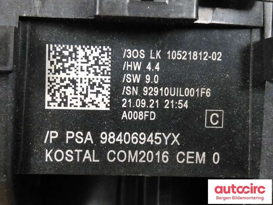 Bryter combi til Opel Mokka 2012-2016 (Type I, Fase 1)  (OPEL||3OS10129574-09)