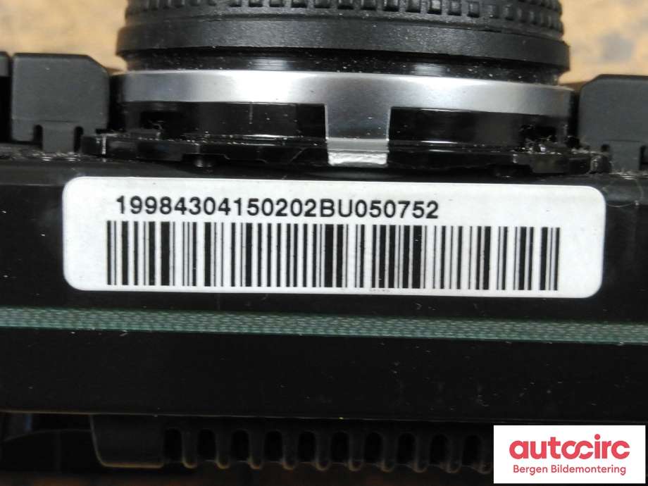 Varmeapparat betjening til VW e-Golf 2014-2017 (Fase 1) (VOLKSWAGEN|5GE 907 044 AD|)