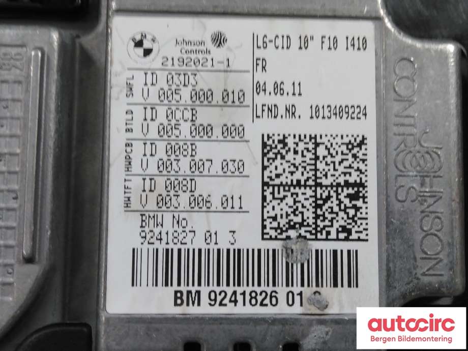 Instrument diverse til BMW 5-Serie 2010-2017 (F10/F11) (F10/F11) (BMW|65 50 9 266 384|)