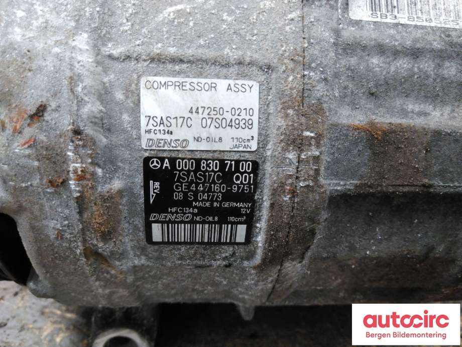 Aircondition kompressor til Mercedes GLE 2015-2018 (Fase 2) (W166) (W166) (MERCEDES|A 000 830 37 02||A 000 830 71 00)