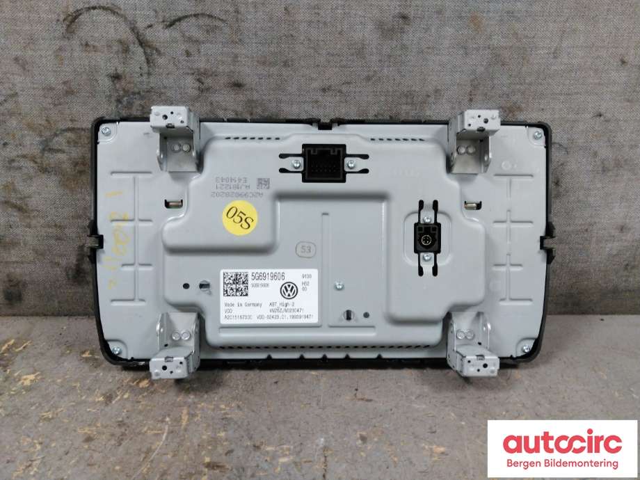 Instrument kjørecomputer til VW e-Golf 2017-2020 (Fase 2)  (VOLKSWAGEN|5G6 919 606 C|)