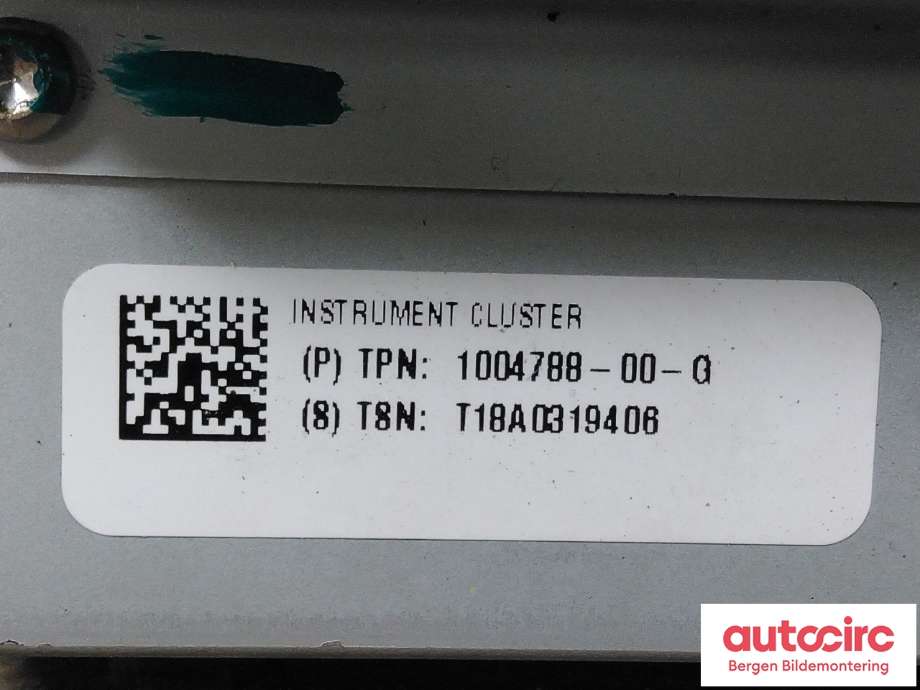 Instrumentpanel til Tesla Model X 2016-->> (TESLA|1004788-00-G|)