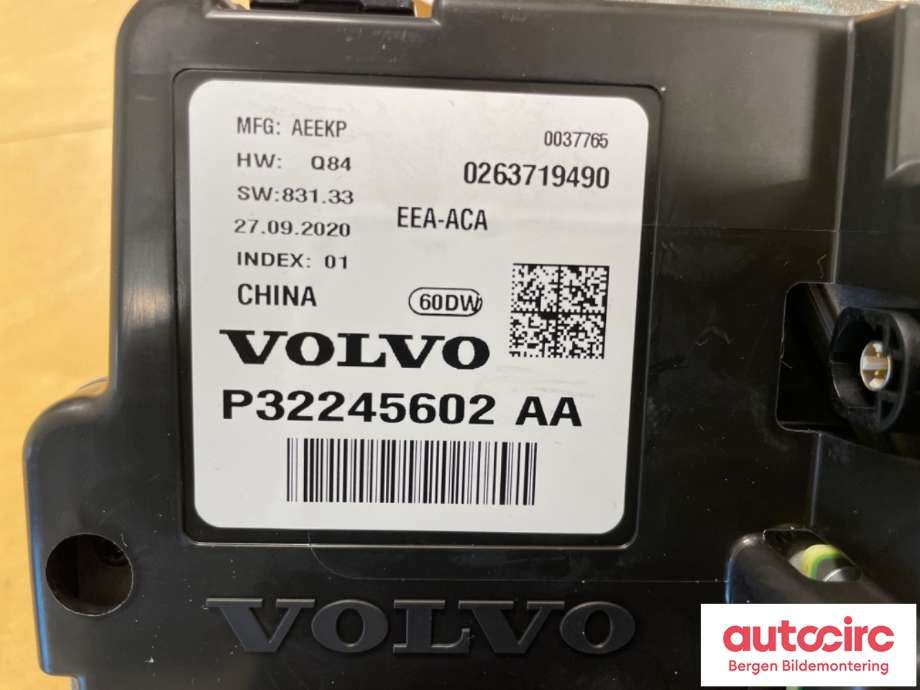 Instrumentpanel til Volvo XC60 2017-->> (Type II)  (VOLVO|36013031|31687669|32245602AA)