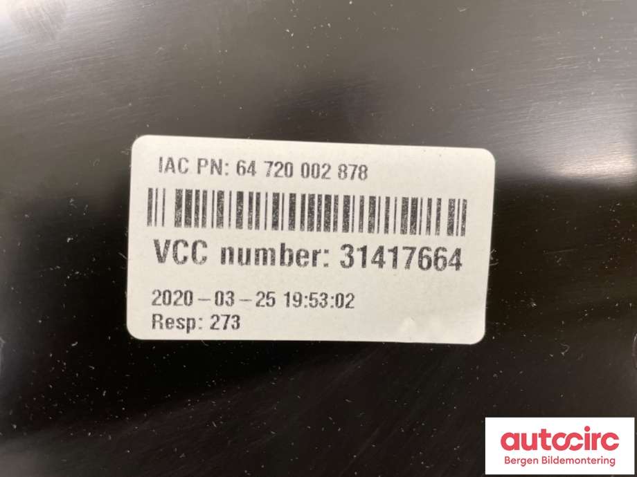 Airbag diverse til Volvo XC60 2017-->> (Type II) (VOLVO|31417664|)