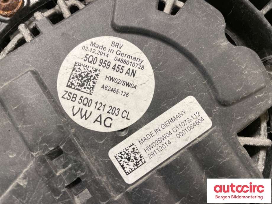 Kjølevifte til VW e-Golf 2014-2017 (Fase 1)  (VOLKSWAGEN|5Q0 121 203 DE|)
