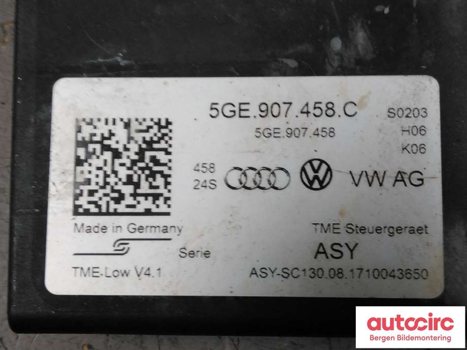 Styreenhet diverse til VW e-Golf 2017-2020 (Fase 2) (VOLKSWAGEN|5GE 907 458 C|)