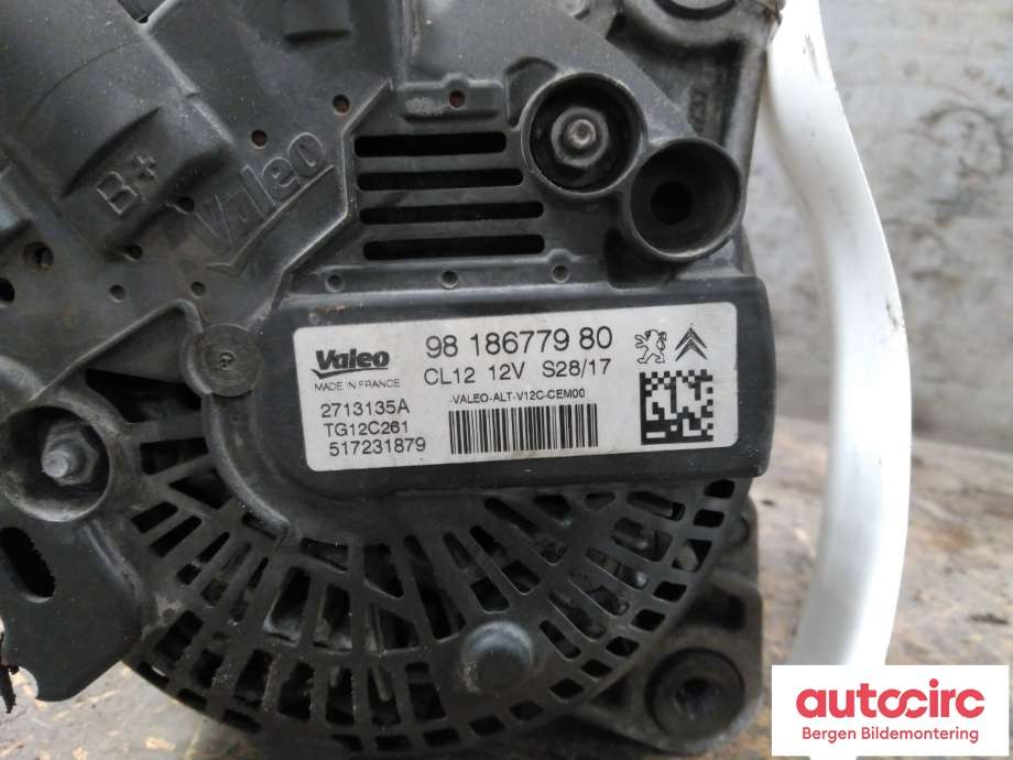 Dynamo til Citroën C4, Cactus 2014-2017 (Fase 1) (CITROEN|16 196 079 80||16 123 800 80)