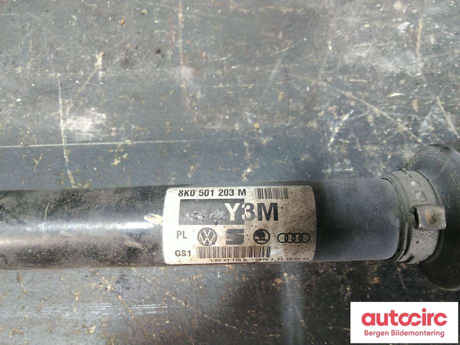 Drivaksel høyre bak til Audi A5 2007-2016 (Type I)  (AUDI|8K0 501 203 M|8K0 501 203 MX|)